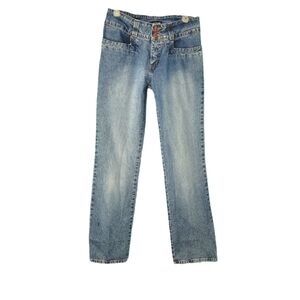 French Dressing 'Natural Fit' Straight Leg Midwash Mid-rise Women's Jeans Size 4
